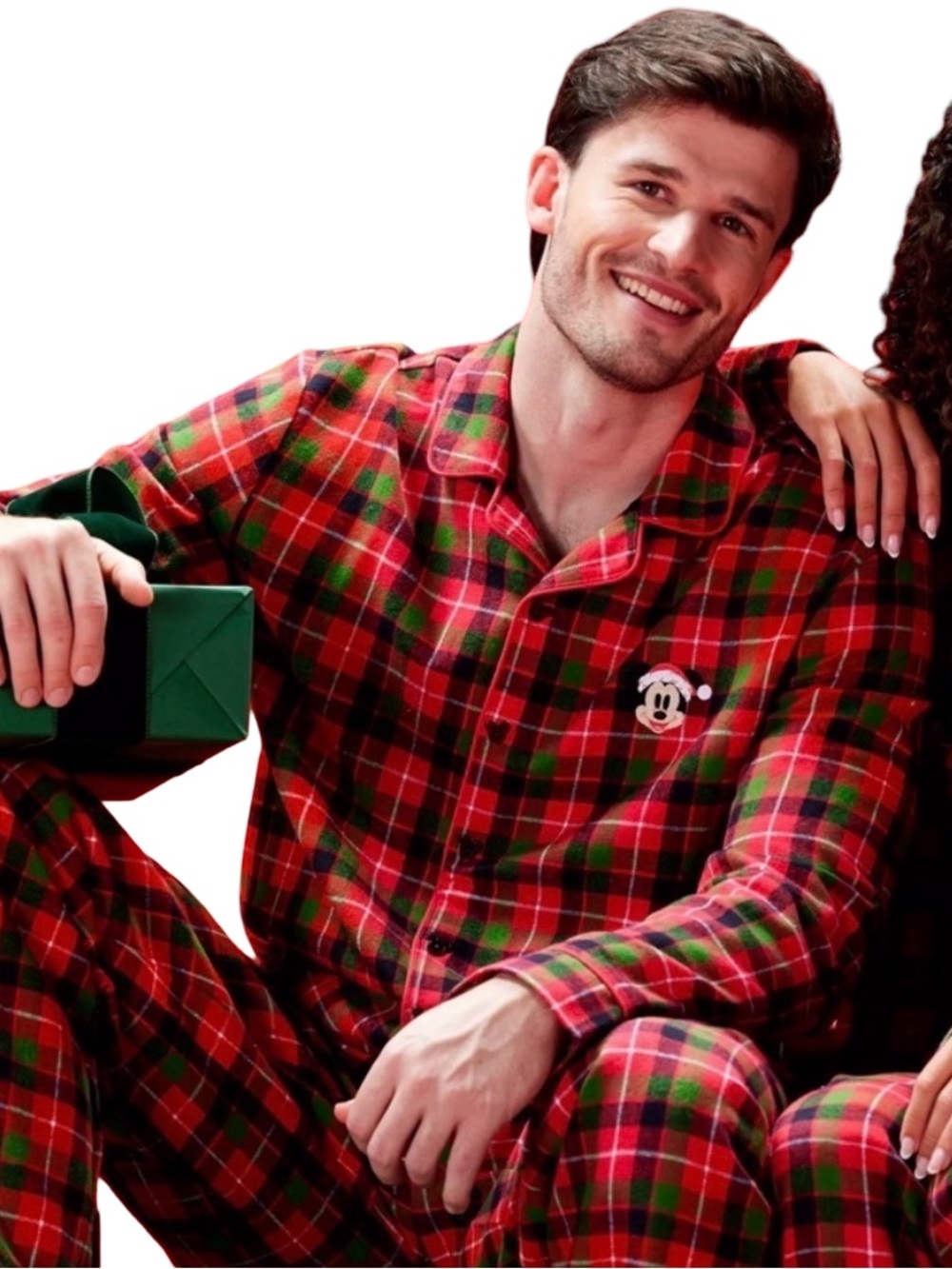 Men’s Disney store red holiday plaid Mickey cabincore flannel pajamas set NWT 3X